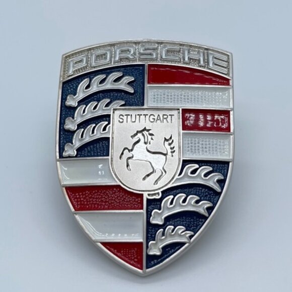 Porsche Design Other - NWT PORSCHE custom refinished livery hood crest American Flag BLUE RED WHITE